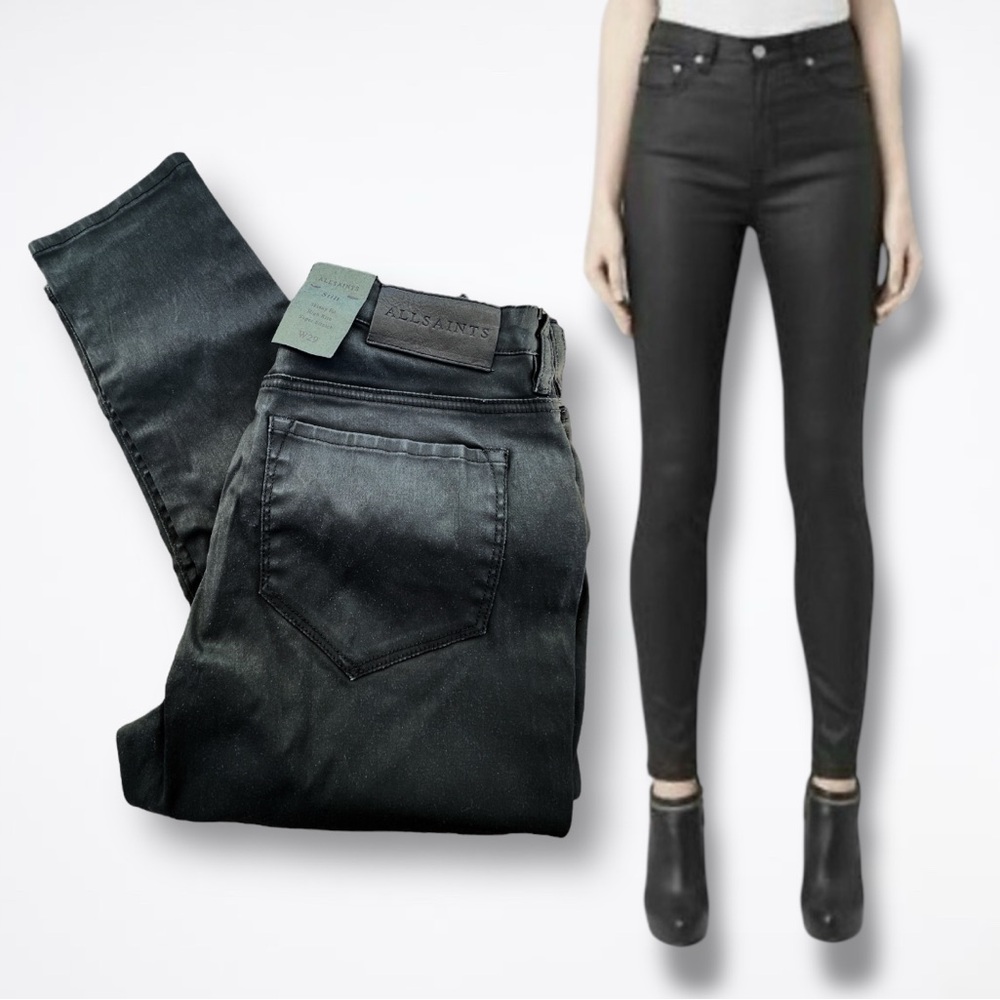 Stilt Allsaints Lacquer All Saints Coated Skinny Jeans Size 29 retails $178